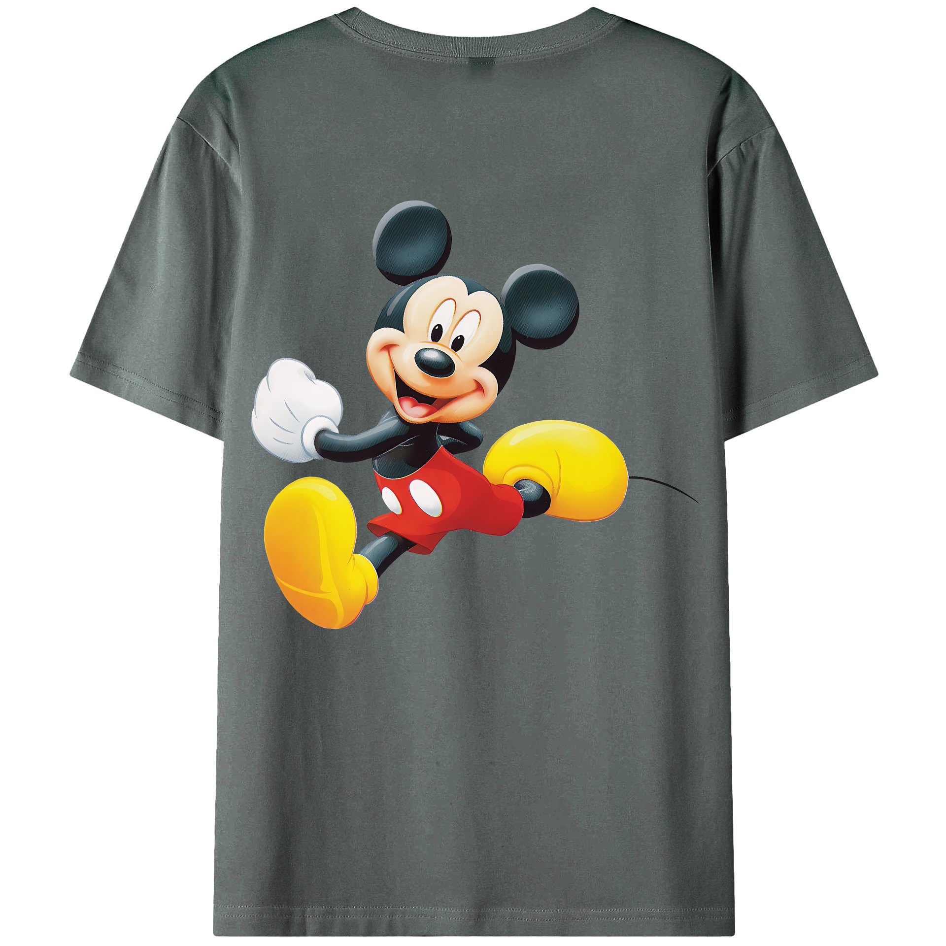 （画像用） ミッキーマウス Mickey Mouse 綿100％半袖Tシャツ（背面プリント）